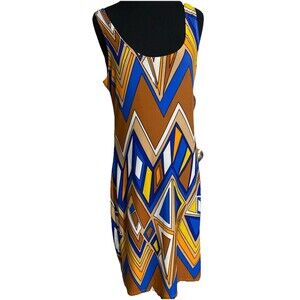 Women’s Plus Size Dress Jolie & Joy Sleeveless Soft Geometric Designs Size 2X
